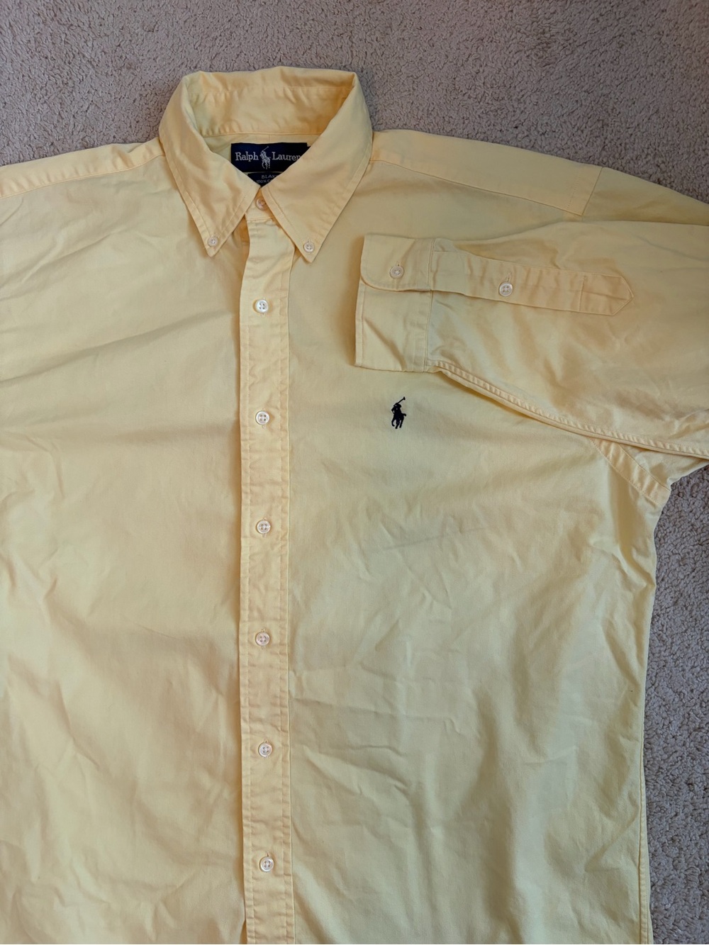 Ralph Lauren Blake Yellow Button Down Men's Shirt Size M